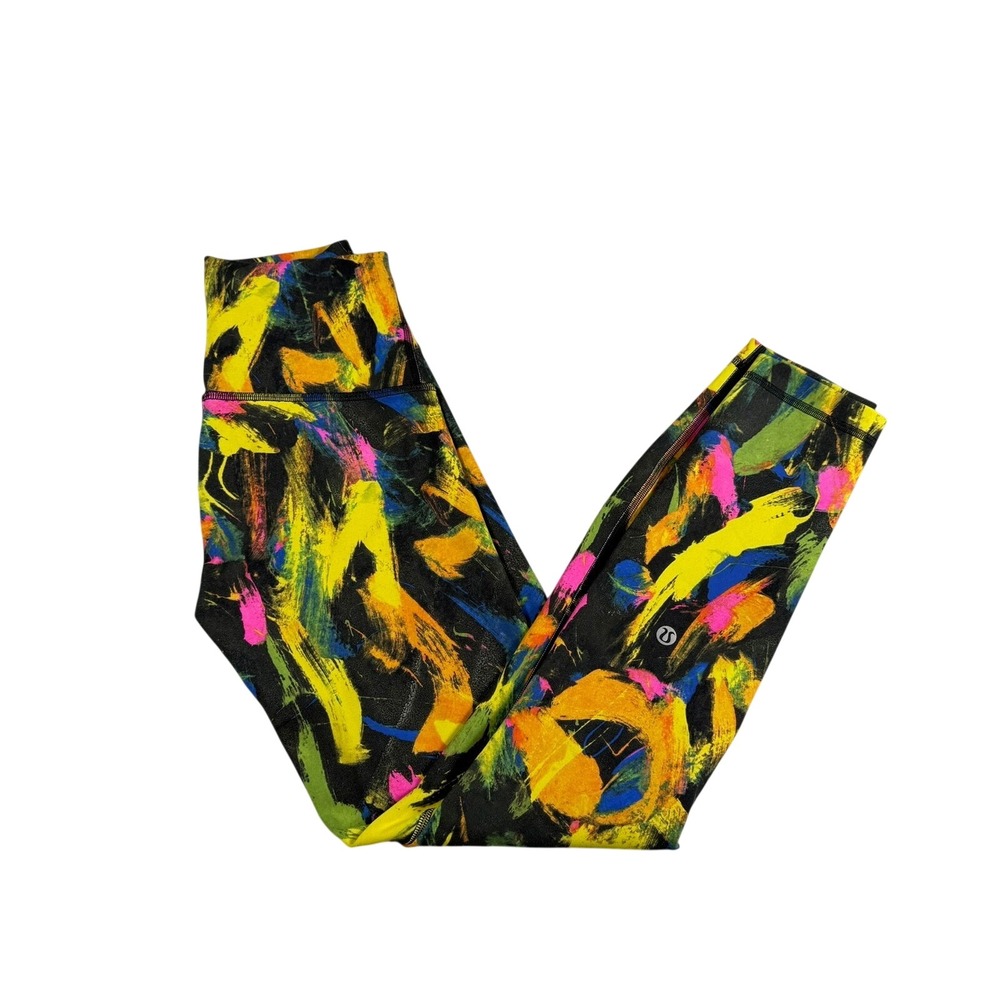 Lululemon Wunder Under Train High Rise Tight Womens 4 Leggings Multi Yoga W5CXNS